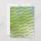 Carte Lettre verte (Dos)