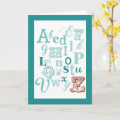 Carte Lettre Z Initiale Nom Alphabet Anniversaire Sarcel (Fleur jaune)