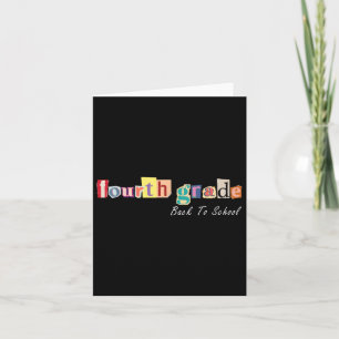Carte LETTRE ZINE ENSEIGNANTS DE 4E Année Retour À Scho