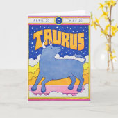 Carte lettrepresse Taureau (Fleur jaune)