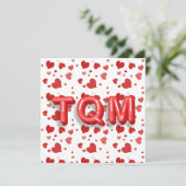Carte Lettres 3d TQM du Coeur Rouge (Debout devant)
