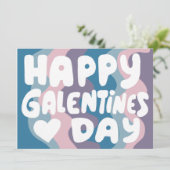 Carte Lettres bulles de Galentine Super Retro numérique (Debout devant)