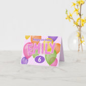 Carte lettres coupures roses cookies Emily anniversaire (Fleur jaune)