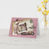 Carte Lettres d'amour romantiques victoriennes (Fleur jaune)