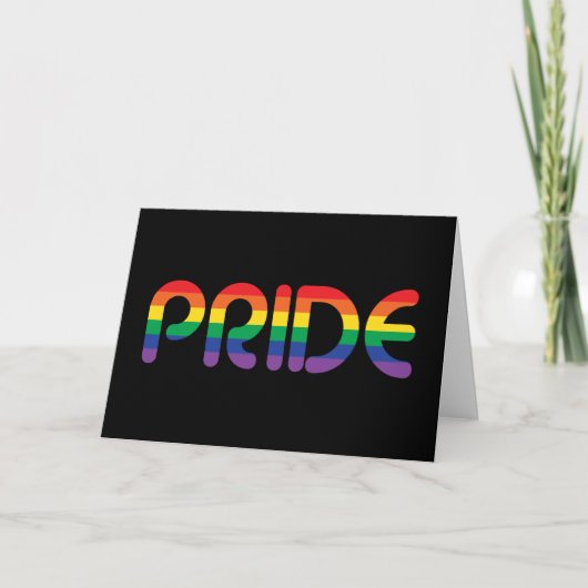 Carte Lettres de ballon Rainbow Pride (Devant)