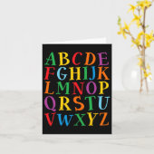 Carte Lettres de couleur drôles Alphabet Apprendre Abcs  (Fleur jaune)