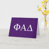 Carte Lettres grecques Phi Alpha Delta (Fleur jaune)