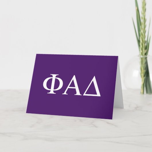 Carte Lettres grecques Phi Alpha Delta (Devant)