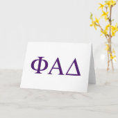 Carte Lettres grecques Phi Alpha Delta (Fleur jaune)
