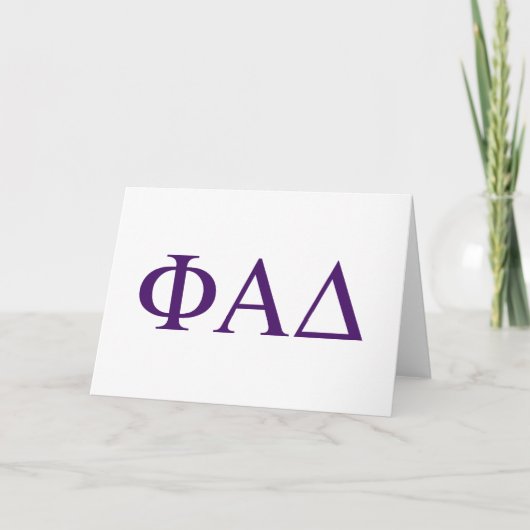 Carte Lettres grecques Phi Alpha Delta (Devant)