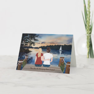Carte Lettres Peintes De La Maison, Meilleure Amie En Bo