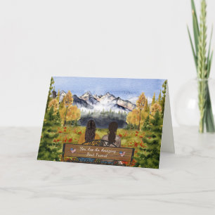 Carte Lettres peintes de la maison, meilleure amie en ca