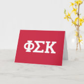 Carte Lettres Phi Sigma Kappa (Fleur jaune)