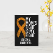 Carte Leucémie aiguë Le combat de ma mère est ma leucémi (Fleur jaune)
