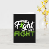 Carte Leucémie Conscience Son combat est mon soutien de  (Fleur jaune)