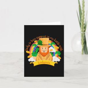Carte Leucémie leprechaun A à quatre feuilles de st patr