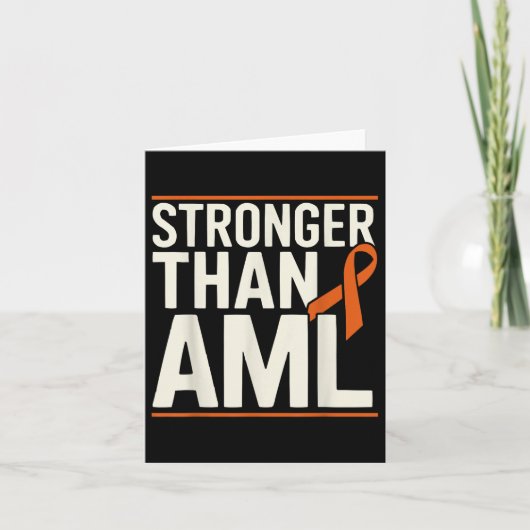 Carte Leucémie myéloïde aiguë A du ruban orange de la mo (Devant)