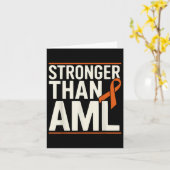 Carte Leucémie myéloïde aiguë A du ruban orange de la mo (Fleur jaune)