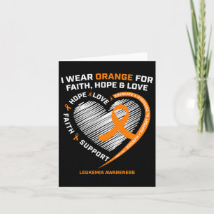 Carte Leucémie orange Conscience Foi Espoir Amour Christ