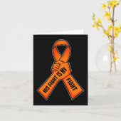 Carte Leucémie Ruban Orange Sensibilisation I Cancer du  (Fleur jaune)