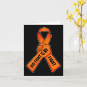 Carte Leucémie Ruban Orange Sensibilisation I Cancer du  (Fleur jaune)