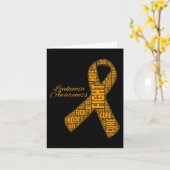 Carte Leucémie Sensibilisation ruban orange combat espoi (Fleur jaune)