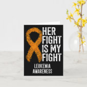 Carte Leucémie Son combat est mon combat Leucémie Sensib (Fleur jaune)