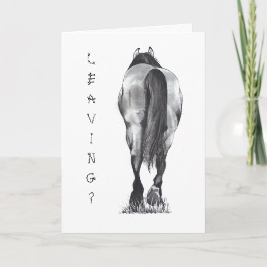 Carte Leuilding ? Horse's Butt, Walking Away : Pencil Ar (Devant)