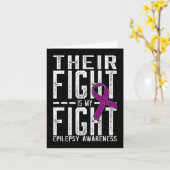Carte Leur combat est Mon combat Epilepsie Conscience (Fleur jaune)