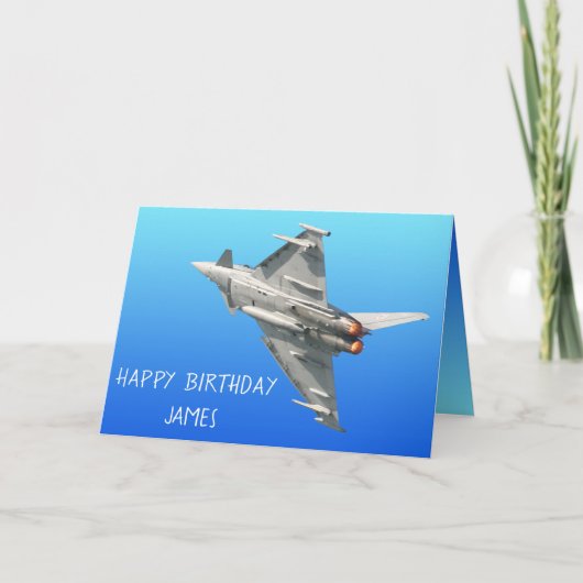 Carte L'Eurofighter Typhoon Anniversaire personnalisé (Devant)