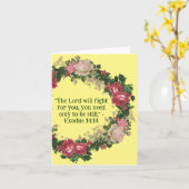 Carte Levée de Rose vintage (Fleur jaune)