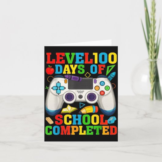 Carte Level 100 Days Of School Unlocked Boys 100th Day O (Devant)