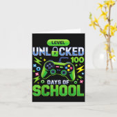 Carte Level 100 Days Of School Unlocked Funny Video Game (Fleur jaune)