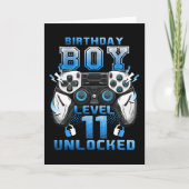 Carte Level 11 Unlocked Video Gamer 11th Birthday Boys (Devant)