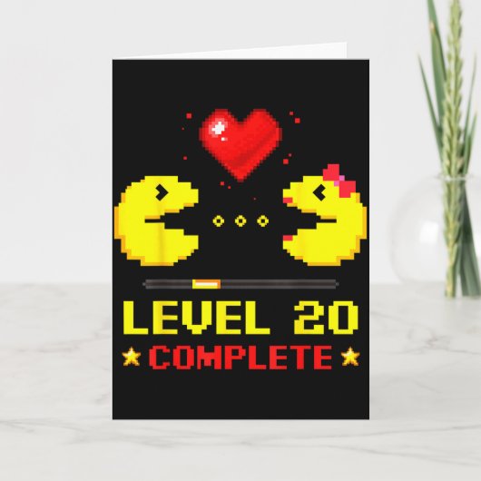 Carte Level 20 Complete Gamers 20th Wedding Anniversary  (Devant)