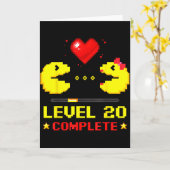 Carte Level 20 Complete Gamers 20th Wedding Anniversary  (Fleur jaune)