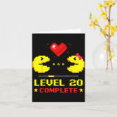 Carte Level 20 Complete Gamers 20th Wedding Anniversary  (Fleur jaune)