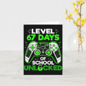 Carte Level 67 Days Of School Unlocked Boys 67th Day Of  (Fleur jaune)