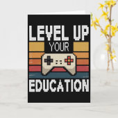 Carte Level Up Your Education Video Gamer Unlock In Prog (Fleur jaune)
