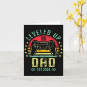 Carte Leveled Up To Dad 2026 Promoted To Daddy Level Unl (Fleur jaune)