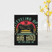 Carte Leveling Up To Big Brother 2026 Funny New Gamer Bo (Fleur jaune)