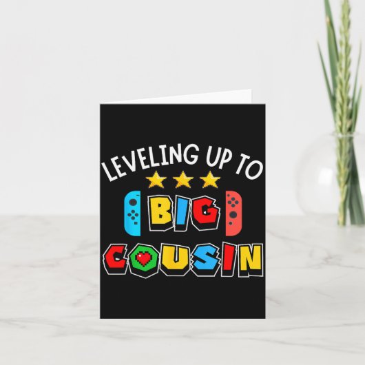 Carte Leveling Up To Big Cousin Funny Gaming Video Game (Devant)