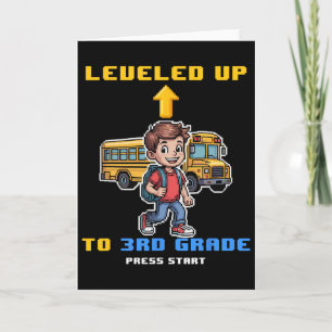 Carte Levelup 3e Grade Ck À l'école Amusant Gamer Garçon