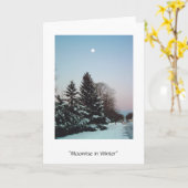 Carte Lever de la lune en hiver (Fleur jaune)