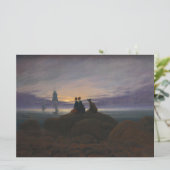 Carte Lever de lune au bord de la mer (par Caspar David (Debout devant)