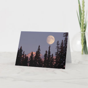 Carte Lever de lune début de l'hiver Anchorage, Alaska