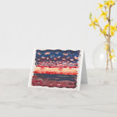 Carte Lever de soleil avec petits nuages, Georgia O'Keef (Fleur jaune)