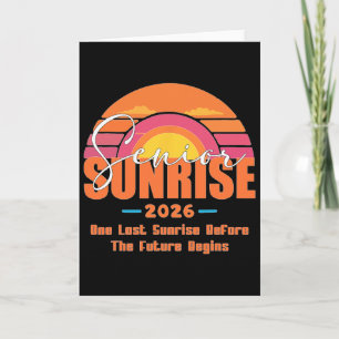 Carte Lever de soleil des seniors vintage 2026 des senio