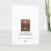 Carte Lever de soleil d'océan (Dos)