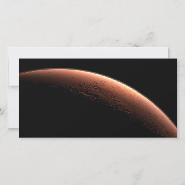 Carte Lever de soleil du croissant sur Mars la planète r (Devant)